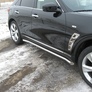 Защита порогов d57 с гибами Infiniti FX35/FX50 (2008-2014)