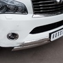 Защита переднего бампера d75х42 (75х42)х2 с подъемом RUSSTAL Infiniti QX56 (2010-2014)