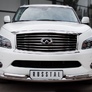 Защита переднего бампера d76 63х2 RUSSTAL Infiniti QX56 (2010-2014)