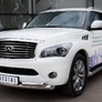 Защита переднего бампера d76 63х2 RUSSTAL Infiniti QX56 (2010-2014)