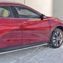 Пороги труба d42 вариант 1 RUSSTAL Infiniti QX30 (2016-2019)