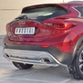 Защита заднего бампера d42 дуга-d42 дуга RUSSTAL Infiniti QX30 (2016-2019)