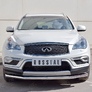 Защита переднего бампера d63 секция RUSSTAL Infiniti QX50 (2016-2018)