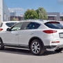 Защита заднего бампера уголки d63 секция RUSSTAL Infiniti QX50 (2016-2018)