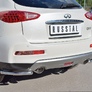 Защита заднего бампера уголки d42 секция RUSSTAL Infiniti QX50 (2016-2018)