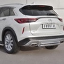 Защита заднего бампера d63 дуга-d42 дуга RUSSTAL Infiniti QX50 (2018-2024)