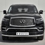 Защита переднего бампера d63 секции RUSSTAL Infiniti QX80 (2018-2019)