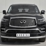 Защита переднего бампера d76 секции RUSSTAL Infiniti QX80 (2018-2019)