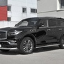 Защита переднего бампера d76 секции RUSSTAL Infiniti QX80 (2018-2019)