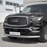 Защита переднего бампера d76 секции RUSSTAL Infiniti QX80 (2018-2019)