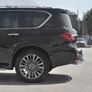 Защита заднего бампера d75х42 дуга RUSSTAL Infiniti QX80 (2018-2019)