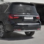 Защита заднего бампера d75х42 дуга RUSSTAL Infiniti QX80 (2018-2019)