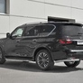 Защита заднего бампера уголки d76 секции RUSSTAL Infiniti QX80 (2018-2019)