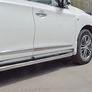 Пороги труба d63 вариант 3 RUSSTAL Infiniti QX60 (2016-2021)