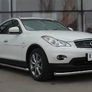 Защита переднего бампера d63 секции RUSSTAL Infiniti QX50 (2014-2016)