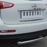 Защита заднего бампера d63 дуга RUSSTAL Infiniti QX50 (2014-2016)