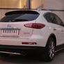 Защита заднего бампера d42 дуга RUSSTAL Infiniti QX50 (2014-2016)