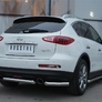 Защита заднего бампера уголки d63секции RUSSTAL Infiniti QX50 (2014-2016)