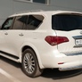 Защита заднего бампера d76 дуга RUSSTAL Infiniti QX80 (2014-2017)