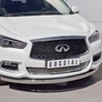 Защита переднего бампера d75х42 дуга RUSSTAL Infiniti QX60 (2016-2021)