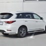 Защита заднего бампера уголки d76 секции RUSSTAL Infiniti QX60 (2016-2021)