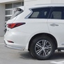 Защита заднего бампера уголки d76 секции RUSSTAL Infiniti QX60 (2016-2021)