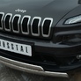 Защита переднего бампера d75х42 дуга d75х42 дуга RUSSTAL Jeep Cherokee (2014-2018)