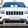 Защита переднего бампера d76 дуга d63 дуга RUSSTAL Jeep Grand Cherokee (2013-2023)