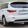 Защита заднего бампера d75х42 дуга RUSSTAL Infiniti JX35-QX60 (2013-2016)