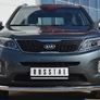 Защита переднего бампера d76 секции RUSSTAL Kia Sorento (2012-2020)