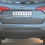 Защита заднего бампера уголки d63х42 RUSSTAL Kia Sorento (2012-2020)