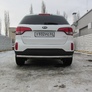 Защита заднего бампера d57 радиусная Kia Sorento (2013-2015)