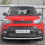 Защита переднего бампера d63 секции RUSSTAL Kia Soul (2017-2019)