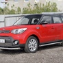 Защита переднего бампера d63 секции RUSSTAL Kia Soul (2017-2019)