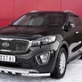 Защита переднего бампера d63дуга-d63 уголки+клыки RUSSTAL Kia Sorento Prime Crdi (2015-2018)