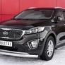 Защита переднего бампера 75х42 дуга RUSSTAL Kia Sorento Prime Crdi (2015-2018)