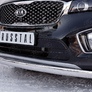 Защита переднего бампера 75х42 дуга RUSSTAL Kia Sorento Prime Crdi (2015-2018)