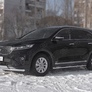 Защита переднего бампера d63 секции-d75х42 дуга RUSSTAL Kia Sorento Prime (2018-2020)