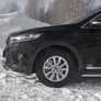 Защита переднего бампера d63 секции-d75х42 дуга RUSSTAL Kia Sorento Prime (2018-2020)