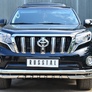 Защита переднего бампера d63 секции d63 уголки+d42 зубы RUSSTAL Toyota Land Cruiser Prado 150 (2014-2017)