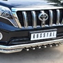 Защита переднего бампера d63 секции d63 уголки+d42 зубы RUSSTAL Toyota Land Cruiser Prado 150 (2014-2017)
