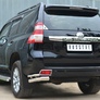 Защита заднего бампера уголки d76 секции d42 секции RUSSTAL Toyota Land Cruiser Prado 150 (2014-2017)
