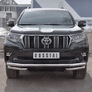 Защита переднего бампера d63 секции-d63 уголки RUSSTAL Toyota Land Cruiser Prado 150 (2017-2021)