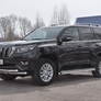 Защита переднего бампера d63 секции-d63 секции+декор RUSSTAL Toyota Land Cruiser Prado 150 (2017-2021)