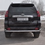 Защита заднего бампера d63 секции d42 уголки RUSSTAL Toyota Land Cruiser Prado 150 (2017-2021)