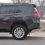 Защита заднего бампера d63 секции d42 уголки RUSSTAL Toyota Land Cruiser Prado 150 (2017-2021)