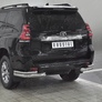 Защита заднего бампера уголки d76 секции-d42 секции RUSSTAL Toyota Land Cruiser Prado 150 (2017-2021)
