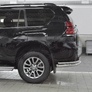 Защита заднего бампера уголки d76 секции-d42 секции RUSSTAL Toyota Land Cruiser Prado 150 (2017-2021)
