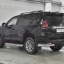 Защита заднего бампера уголки d76 секции-d42 секции RUSSTAL Toyota Land Cruiser Prado 150 (2017-2021)