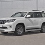 Защита переднего бампера d63 секции-d75х42 дуга RUSSTAL Toyota Land Cruiser Prado 150 Style (2019-2024)